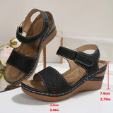 White Wedges Sandals for Women Summer Ankle Strap Thick Sole Gladiator Sandals Woman Plus Size 43 Casual Platform Sandles Female