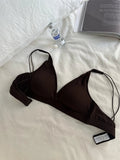 MOYISU French Triangle Cup Micro Push-up|Large & Small Breast|Sexy Nude Lightweight Skin Bra Cover Summer Comfort Fit