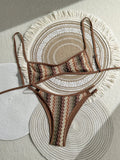 2026 Printed Crochet Bikini Women Swimsuit Female Swimwear Two-pieces Bikini Set High Leg Cut Bather Bathing Suit Swim Beachwear