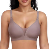 Women's Seamless Bra 3/4 Cup Thin Molded Cup Bra Thin Flattering Plus-size Soft Support Push-up and Comfortable Breathable Bra