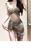 New Fashionable Plus Size Multi Piece Set Split Swimsuit for Women Covering  Belly  Slimming Down Hot Spring Vacation Swimsuit