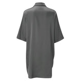 New Women's Solid Color Silky Comfortable Soft Pajamas Sexy Short Sleeve Nightshirt Smooth & Skin-Friendly Home Sleepwear Lounge