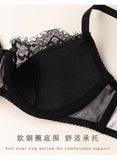 Sexy leopard print lace underwear for women, thin, small breasts, push-up, large bra, anti-sagging bra, new style