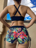 2026 Print High Waist Swimsuit Women High Neck Bikini Drawstring Swimwear Female Bathers Bathing Swimming Swim Suit Beachwear
