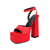 NASBAVI 2025 Women's Summer New Style Super High Heels Waterproof Terrace Trendy Glitter T-Stage Fashion Sandals Wedding Sandals