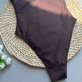 2026 Sexy Metal Buckle Women Bandeau Swimwear One Piece Swimsuit Female Monokini Bather High Leg Cut Bathing Suit Swim Beachwear