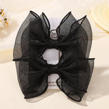 BABY BOWS 2Pcs/lot 4.3inch Big Bows Double Layer Yarn Hair Clips Kids Hair Bangs Accessories Girls Fashion Dress Up Headdress