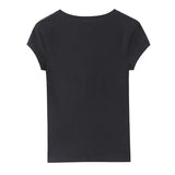 Women's Short-Sleeve Slim-Fit Simple V-Neck T-Shirt Colors Women V Neck Slim Fit Short Sleeve T Shirt Casual Top For Summer K1LO
