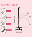 UV Nail Lamp, Foot Switch LED Linear Lamp, Gooseneck Flash Curing Lamp, Nail Drying Lamp with Desktop Clamp