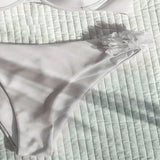 sexy white flower push up bikinis sets two pieces solid swimsuit bikini bathing suit Swimwear Biquini conjunto de bikini tankini