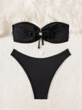 Sequins Shiny Bling Bandeau Bikini Female Swimsuit Women Swimwear Two-pieces Bikini set Brazilian Bather Bathing Suit Swim K7311