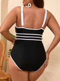 2026 Black Sporty Swimwear Female Large Plus Big Size Swimsuit Women One Piece Bathers Bathing Swimming Swim Suit Beachwear 5XL