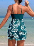 2026 Short Dress Tankini With Shorts Swimsuit Women Swimwear Female Padded Printed Bathing Swim Suit Swimming Beachwear Summer