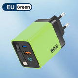 Elough 80W USB Type C Charger with Retractable Cable PD Fast Charging For iPhone 16 Laptop Macbook Phone cargador carga rápida