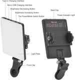 LED Portable Clip-on Selfie Light; Video Conference Lighting, 3 Lighting Modes, Suitable for iPhone Camera Laptop