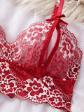Lace Contrast Color Lingerie Bra And Panties Sets Underwear Set Women Suits