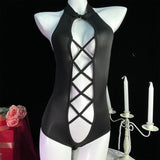 Hot Sexy Lingerie Lace Erotic Teddy Bodysuit Women Sexy Underwear Hollow Perspective Crotchless Stripper Clothing Babydoll Dress