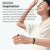 New 0.49" OLED Screen Smart Ring Exclusive Couple Interaction Heart Rate Sleep Watches 5ATM Waterproof Sports Bracelet Ring