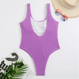 2026 Sexy Women One Piece Swimsuit Swimwear Female Solid Push Up Thong Bather Bathing Suit Monokini Brazilian Swimming Suits