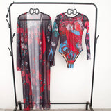2025 New Women's 4 Piece Bikini Set Swimwear Sexy Summer Bathing Suit with Beach Cover up Swimming Costume Купальник