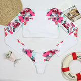 2025 Sexy Long Sleeve Bikinis Women Swimsuit Leopard Print Bathing Suits Beachwear Brazilian Bikini Set Biquini Female Bodysuit