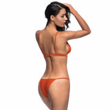 New Sexy Padded Brazilian Bikini Women Swimwear Female Swimsuit Two-Pieces Bikini Set Solid Bather Bathing Suit Swim Lady V64A