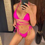 2026 New Wrap Arround Mini Bikini Female Swimwear Women Swimsuit Two-pieces Bikini Set Brazilian Bather Bathing Suit Swim V1229H