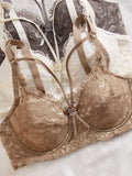 3Pcs Sexy Lace Women's Bra Crisscross Straps Underwire Push-Up Bralette Thin Soft Fashion Lingerie