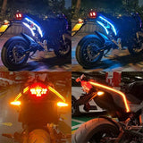 2pcs Motorcycle Turn Signal Lamp LED Daytime Running Lights Tail Light DRL Waterproof Decoration Strip Motor Brake Flowing amagi