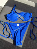 Splicing Black Mesh Underwired Bikini women swimsuit female swimwear Two pieces Bikini set High cut Bather Bathing suit Swim