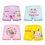 4 Pieces/lot Design Children's Girls Panties Cotton Soft Pretty Cartoon Unicorn Child Underwear for Girls Kids Boxer Breathable