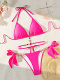 2026 Halter Rhinestone Diamond Bikini Women Swimsuit Female Swimwear Two-piece Bikini Set High Cut Bathing Suit Swim Beach Wear