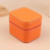 Advanced PU Leather Car Line Watch Box Business Pocket Watch Portable Zipper Fashion Single Watch Packaging Storage Box