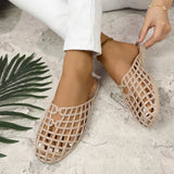 2025 New Women Fashion Slippers Summer Platform Shoes Soft PVC Slip-on Sandals Breathable Cut-out Ladies Beach Street Slides