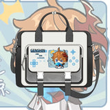 Genshin Impact Cosplay Xiao Wanderer Wanderer Tartaglia Zhongli Raiden Shogun 42x36x9cm Cartoon Bag Student Handbag Backpack