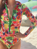 2026 New One Piece Printed Swimsuit Bikini Long Sleeved Swimsuit Bikini Set High Waist Bikinis Swimwear Beach Swimsuit Swimwear