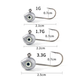 Grouper Crank Jig Head Hook Leaded 0.5g 1g 2g 3g 4g 5g Fly Fishing Hook Rockfish Game Jigs Hook Lure Soft Worm Bait Hook Tool