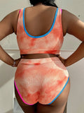 Large Size 3XL Women's Patchwork Swimsuit Sexy Backless High Waist Swimwear Textured Bikini Set Female Beachwear Holiday Biquini