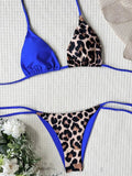 Halter Splicing Leopard Bikinis 2026 Satin Bikini Female Swimsuit Women Swimwear Two-pieces Bikini Set Micro Bathing Suit Swim