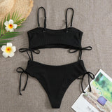 Sexy Bandeau Bikinis 2025 Women Brazilian Swimwear Female Swimsuit Two Pieces Bikini Set Bather Bathing Suits Girls Beach Wear