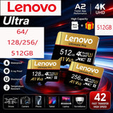 Lenovo High Endurance 512GB Micro TF SD TF Cards Memory Card SD Cards 256GB 32GB Secure Storage for Laptop/Camera/Smartphone