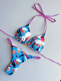 Leopard Halter Scrunch Butt Micro Thong Bikini Women Swimwear Female Swimsuit Two-pieces Bikini Set Bather Bathing Suit Swim