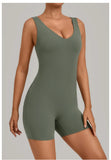 New Summer U-neck Beautiful Back Yoga Jumpsuit Women Sleeveless Tight Sports One Piece Suit Outdoor Gym Running Fitness Overalls