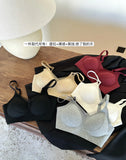 Wireless Support Bra Small Breasts, European Style Push Up Bralette, No Underwire No Padding Anti-Sagging Comfort, Autumn Winter