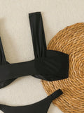 Strappy Bandeau Thong Bikinis 2026 Women Sexy Swimsuit Solid Brazilian Swimwear Female Bathers Bathing Swimming Swim Suit