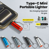 Mini Type C Mobile Phone Cigarette Lighter Air Blowing Cigarette Lighter Outdoor Safety USB C Lighter Adapter For iPhone 17 Pro
