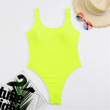 2026 Sexy Women One Piece Swimsuit Swimwear Female Solid Push Up Thong Bather Bathing Suit Monokini Brazilian Swimming Suits