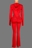 2026 New Women Ins Fashion Solid Color Sexy Straight Shoulder Contrast Stitch Long Sleeve 2 Piece Outfit