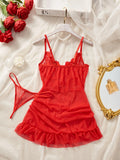 A Set Of Corset-style Lace Nightgowns Steel Ring Push-up Breast Shapewear Underwear Pajamas Ms elegant Irregular Fishtail drees