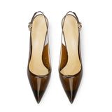 Summer Women High Heeled Shoes for Woman's Pointed Toe Ankle Thin Heels Mixed Colors Pumps Sexy Lady Patent Leather Party Shoes